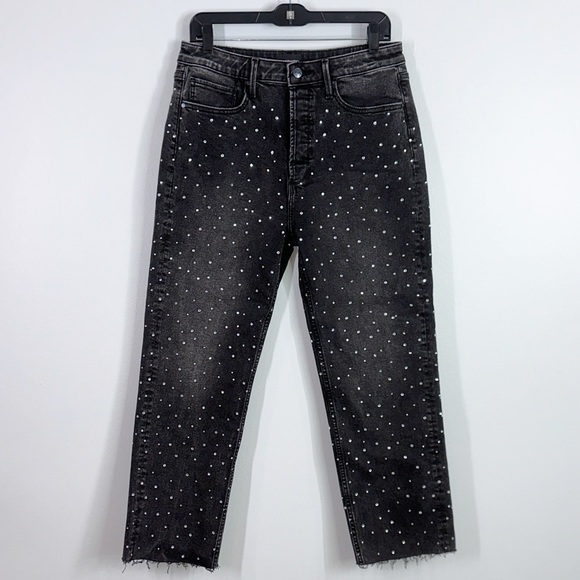 Driftwood free people Royce after party embellished rhinestone jeans size 29 - Picture 3 of 10